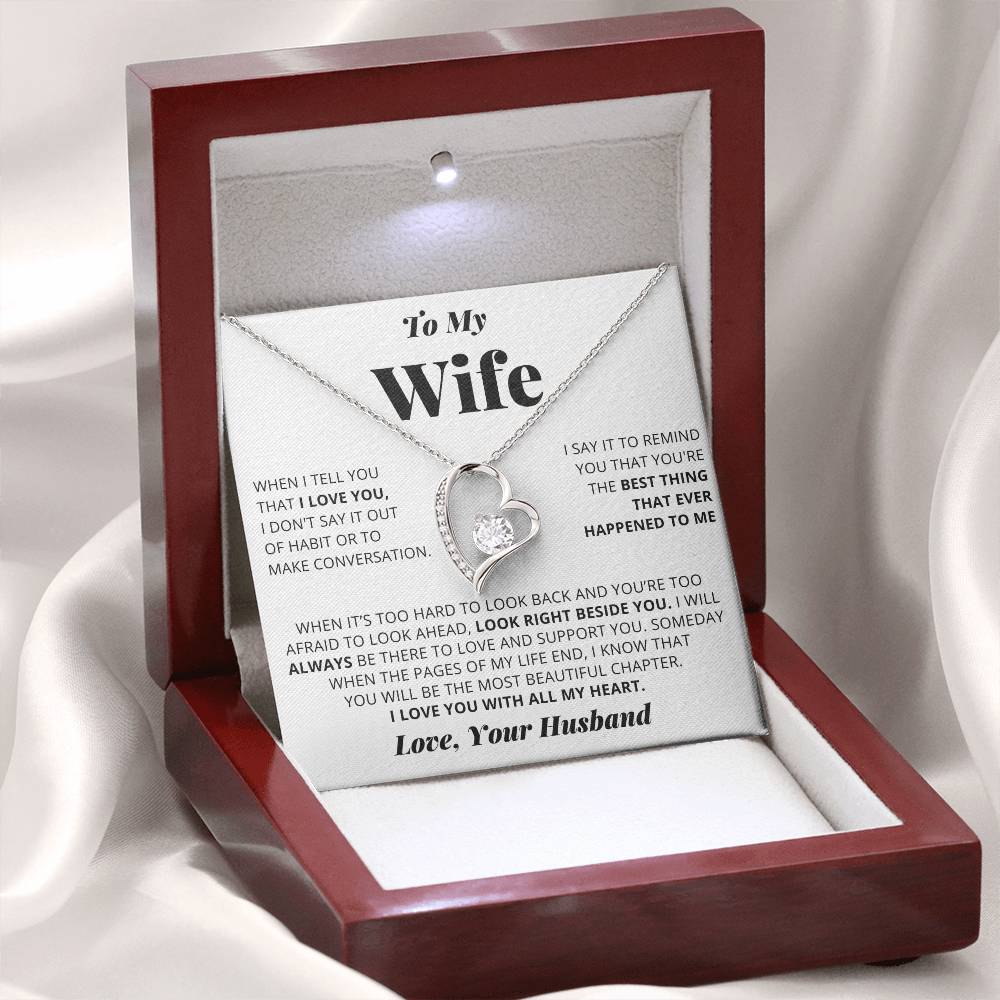 To My Wife - I Love You - Forever Love Necklace