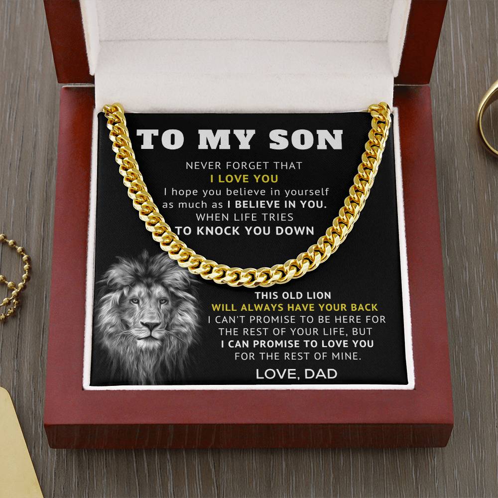 To My Son - Love You - Cuban Link Chain