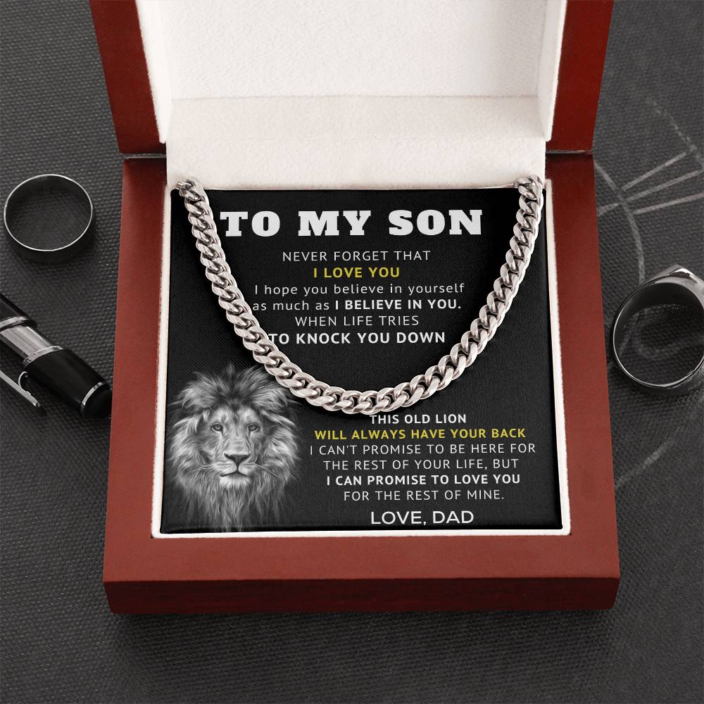 To My Son - Love You - Cuban Link Chain