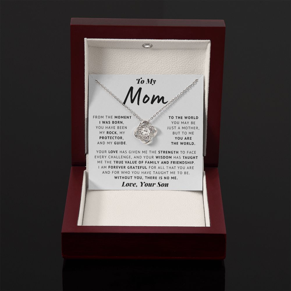 To My Mom - Thank You - Love Knot Necklace