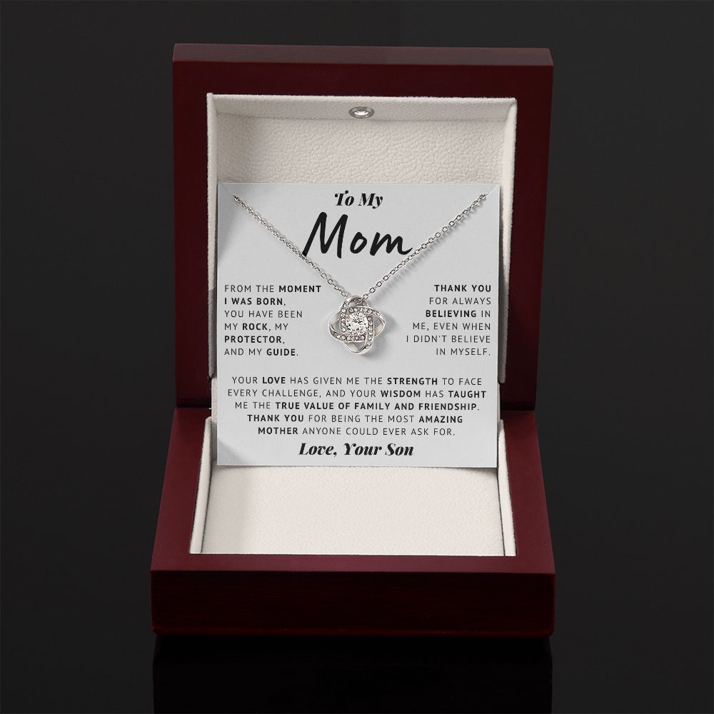 To My Mom - Thank You - Love Knot Necklace