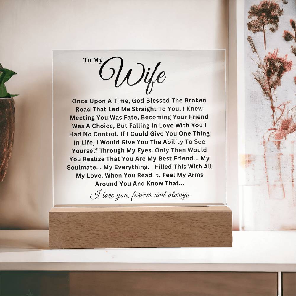 To My Wife - Soulmate - Acrylic Square Plaque