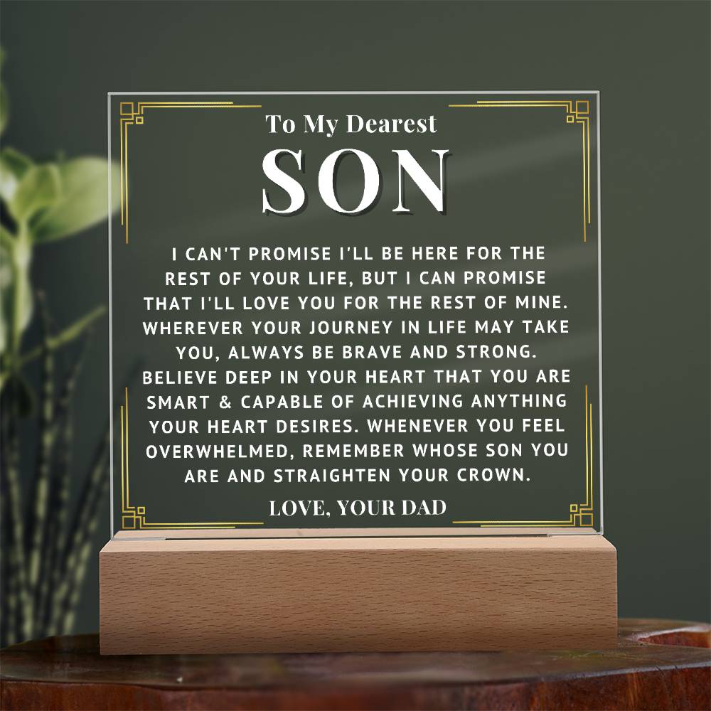 To My Son - Love You - Acrylic Square Plaque