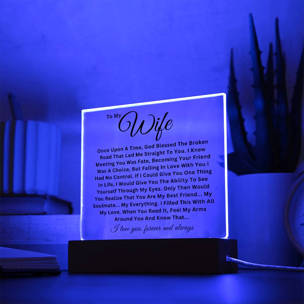 To My Wife - Soulmate - Acrylic Square Plaque